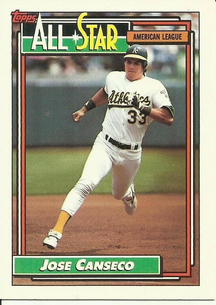 Jose Canseco 1992 topps Topps