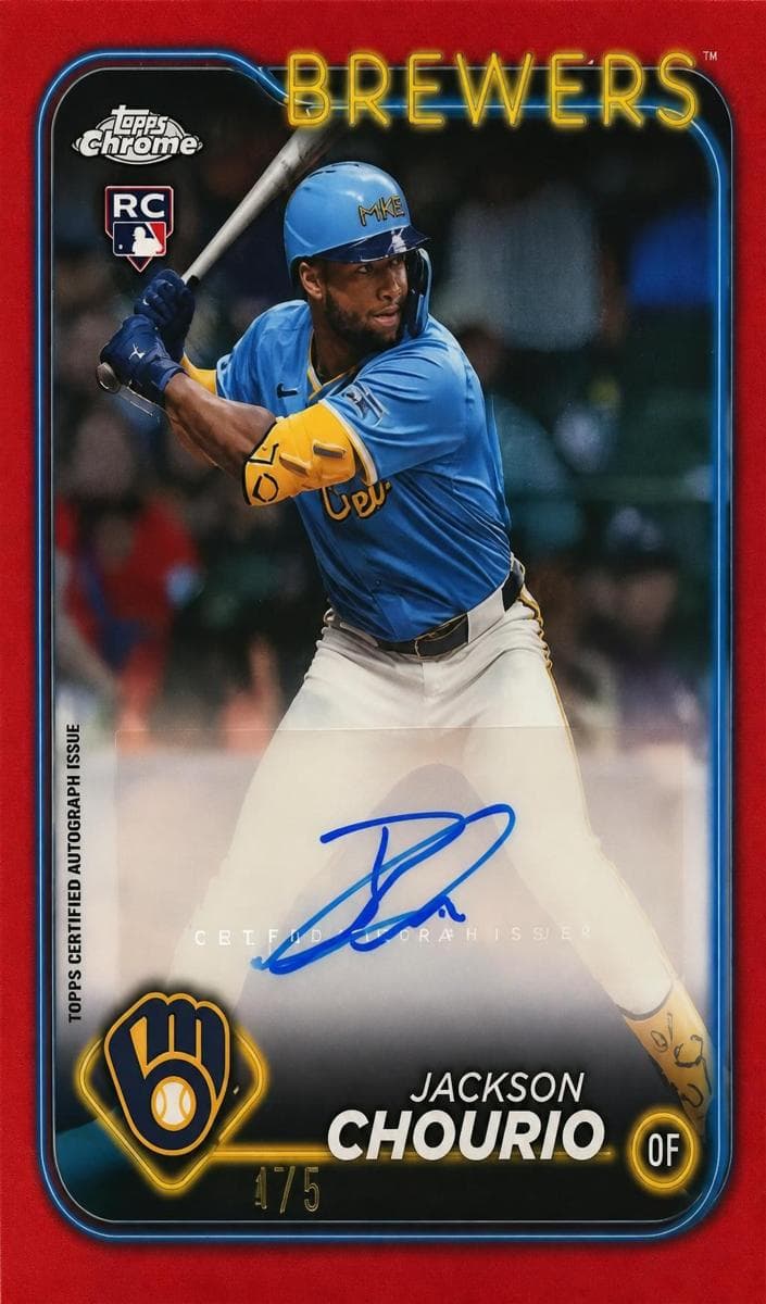 Jackson Chourio 2024 topps Topps Chrome Update