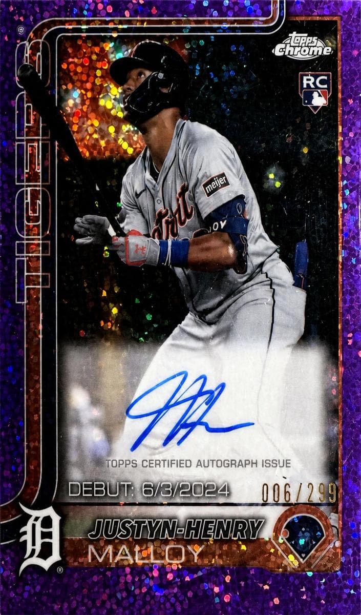 Justyn-Henry Malloy 2025 topps Topps Chrome Update