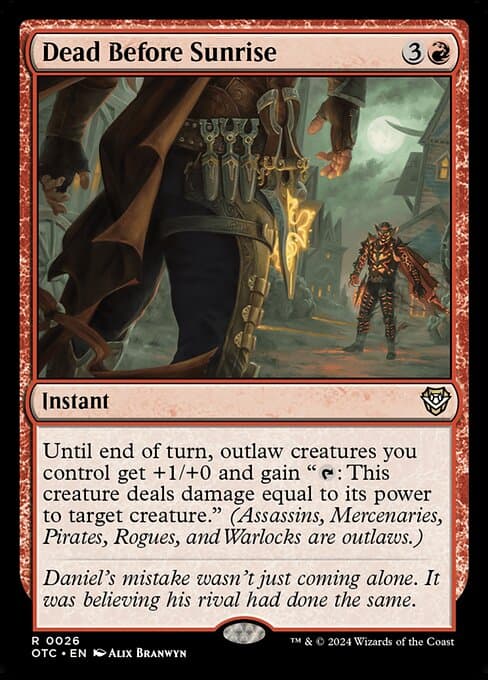 Dead Before Sunrise 2024 Magic: The Gathering Outlaws of Thunder Junction Commander