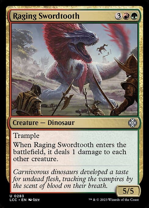 Raging Swordtooth 2017 Magic: The Gathering Ixalan