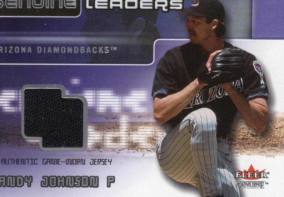 Randy Johnson 2002 fleer Genuine Genuine Leaders Game Jersey