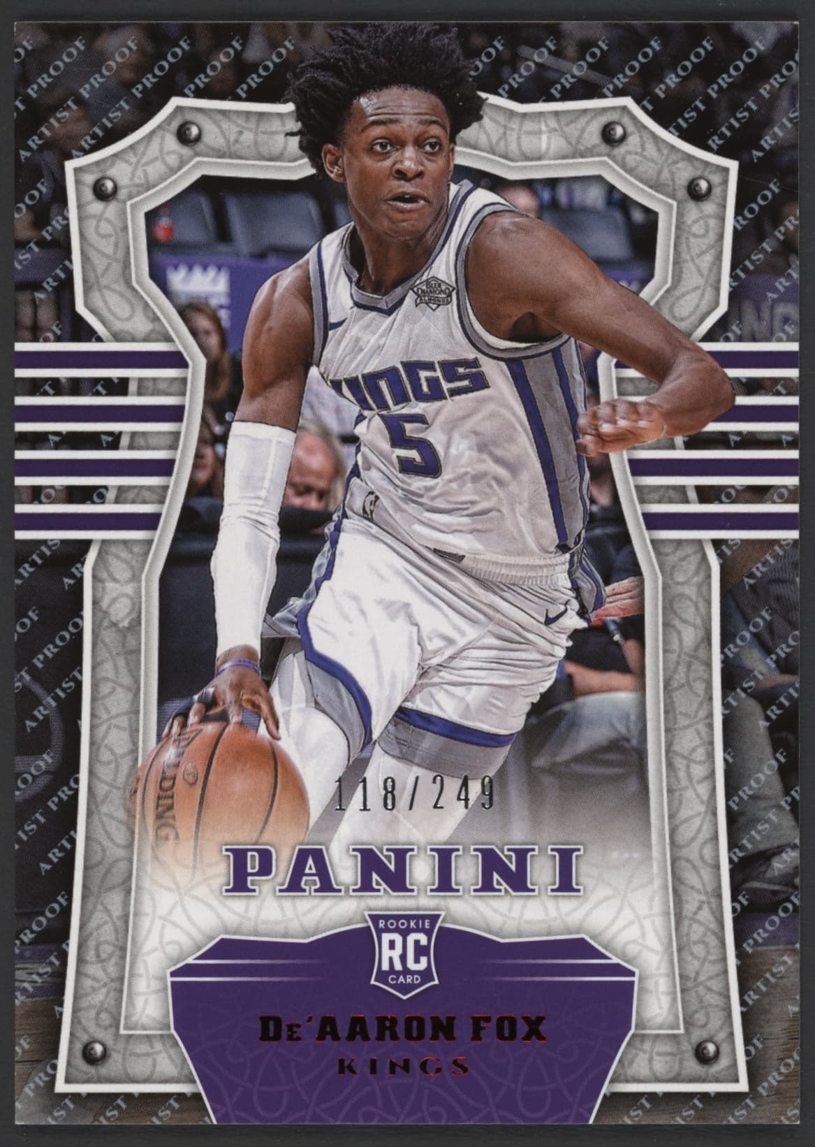 De'Aaron Fox 2017 panini