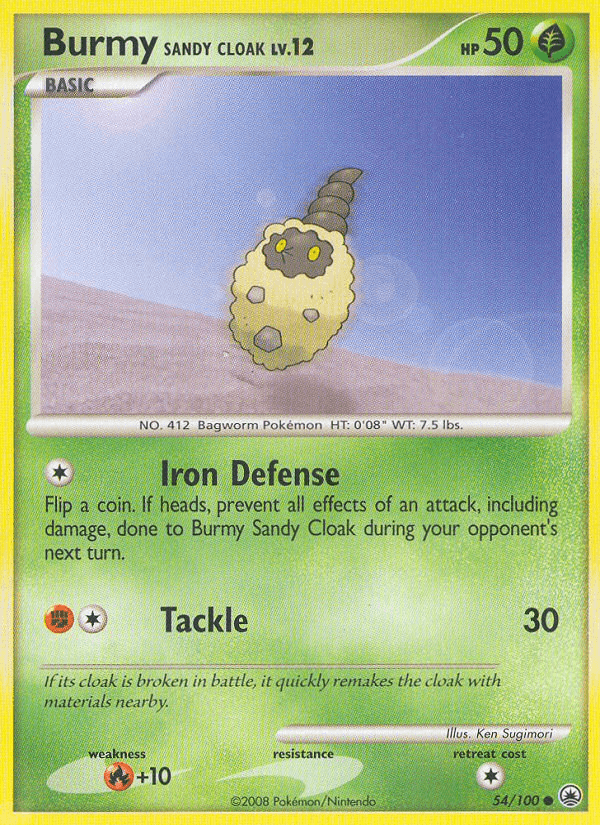 Burmy Sandy Cloak 2008 Pokemon Majestic Dawn