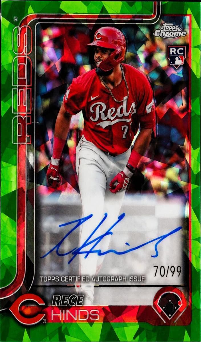 Rece Hinds 2025 topps Topps Chrome Sapphire