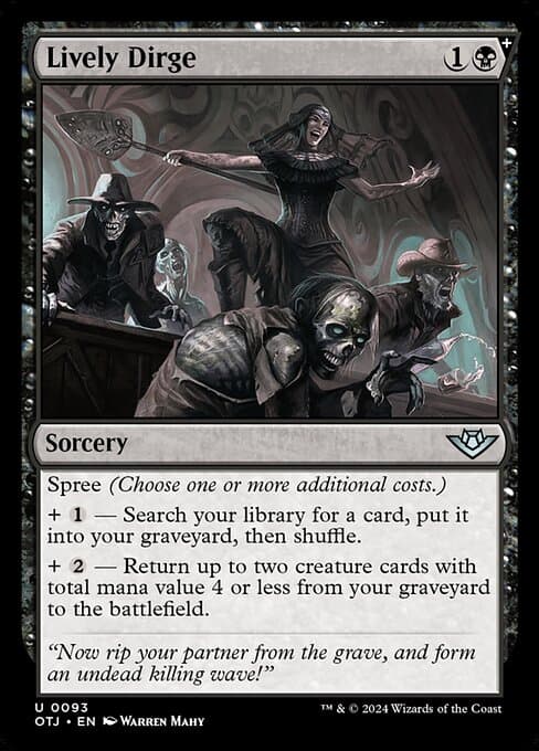 Lively Dirge 2024 Magic: The Gathering Outlaws of Thunder Junction