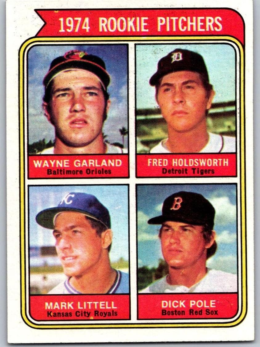 1974 Rookie Pitchers (Wayne Garland / Fred Holdsworth / Mark Littell / Dick Pole) #596