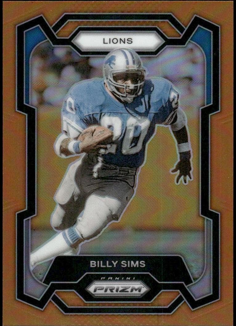 Billy Sims trading card