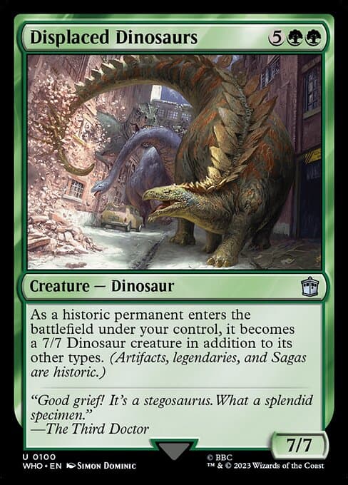 Displaced Dinosaurs 2023 Magic: The Gathering Doctor Who