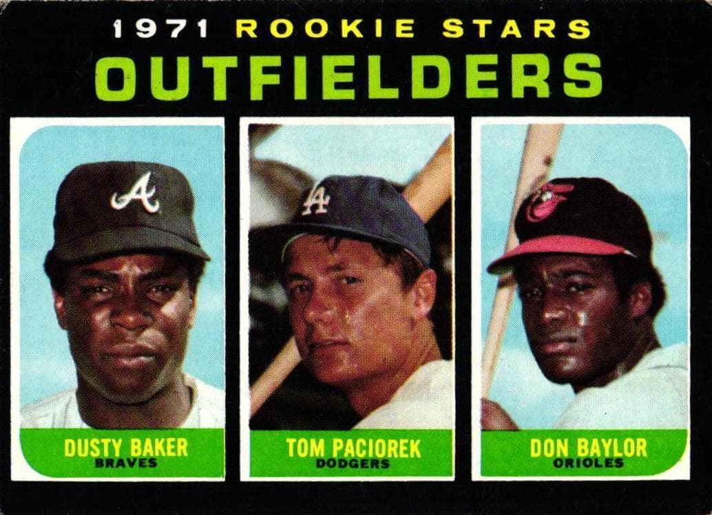 Outfielders 1971 Rookie Stars (Dusty Baker / Tom Paciorek / Don Baylor) #709