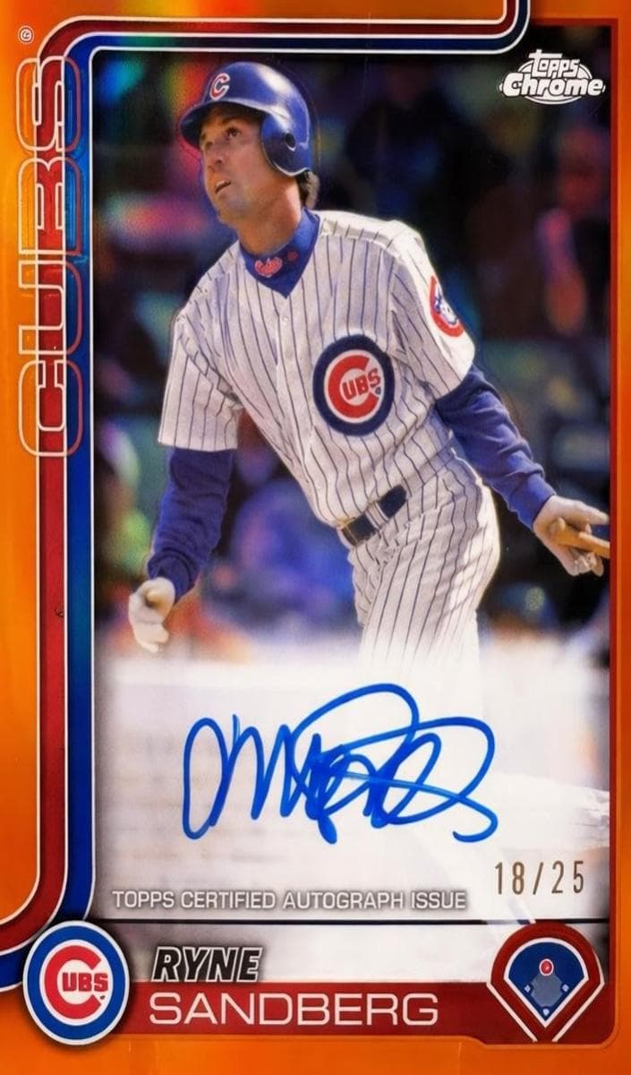 Ryne Sandberg 2025 Chrome auto card