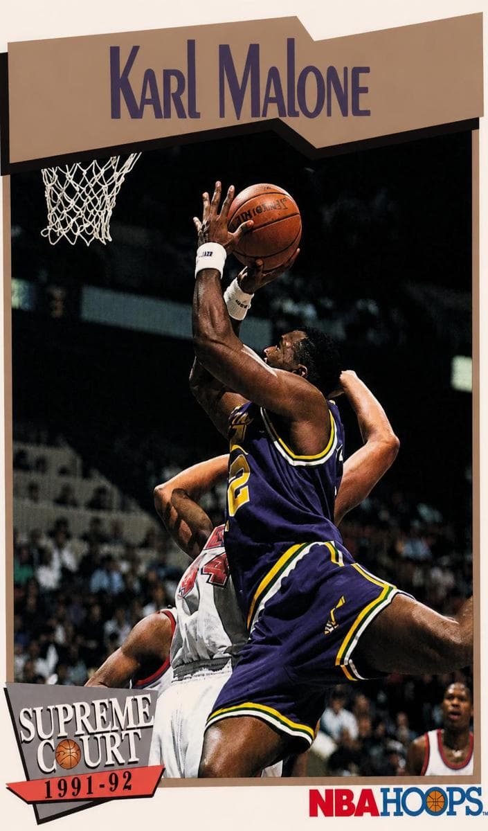 Karl Malone 1991 panini Hoops