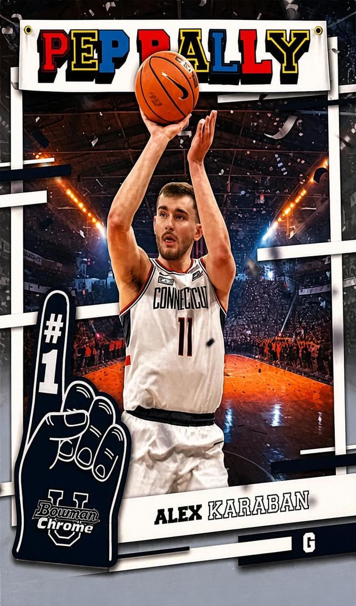 Alex Karaban trading card