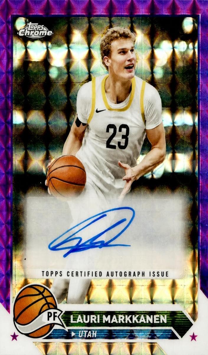 Lauri Markkanen 2023 topps Topps Chrome Sapphire Edition