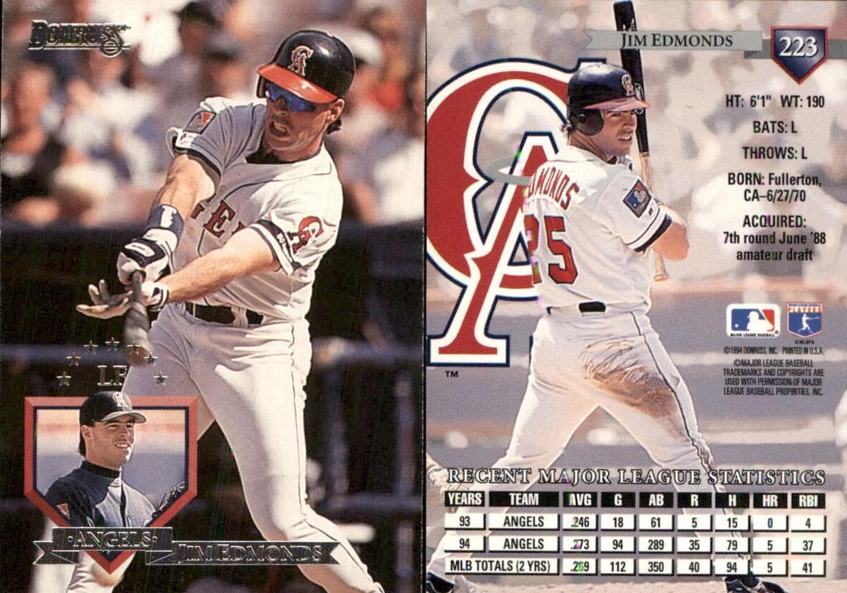 Jim Edmonds 1995 panini