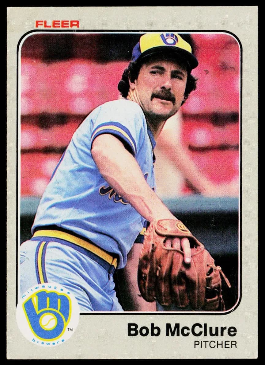 Bob McClure trading card