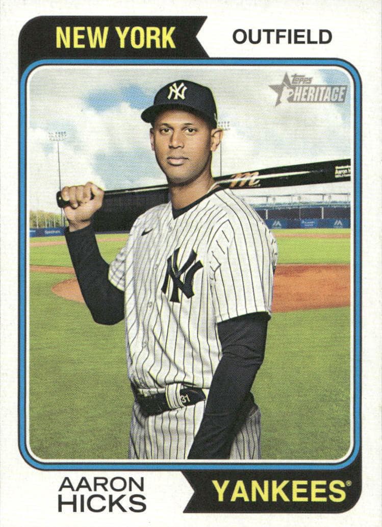 Aaron Hicks trading card