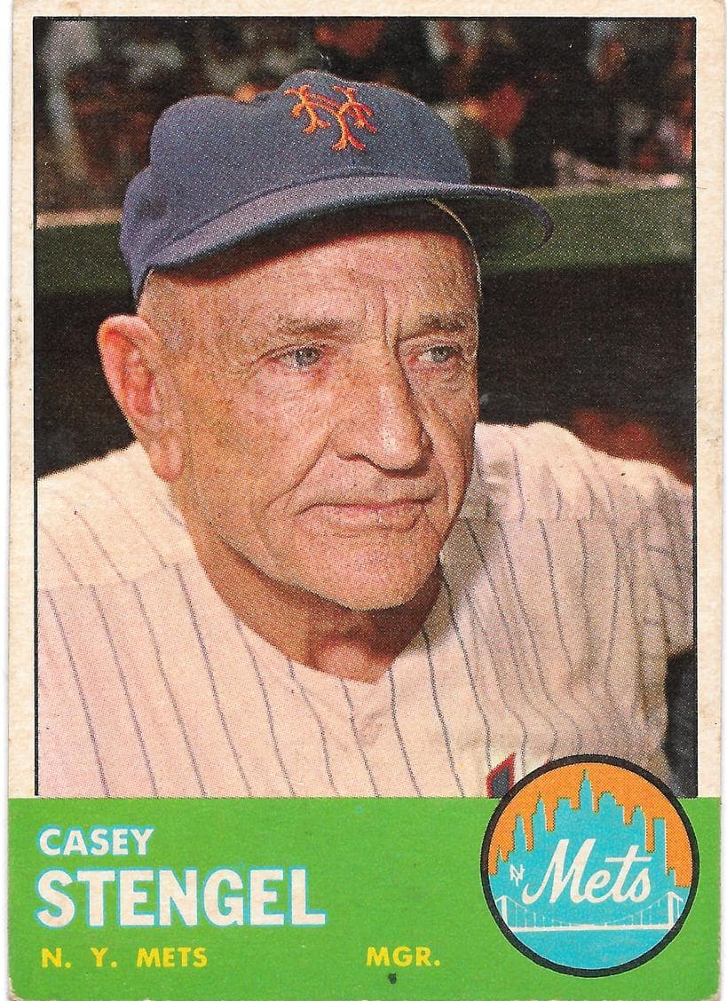 Casey Stengel 1963 topps Topps