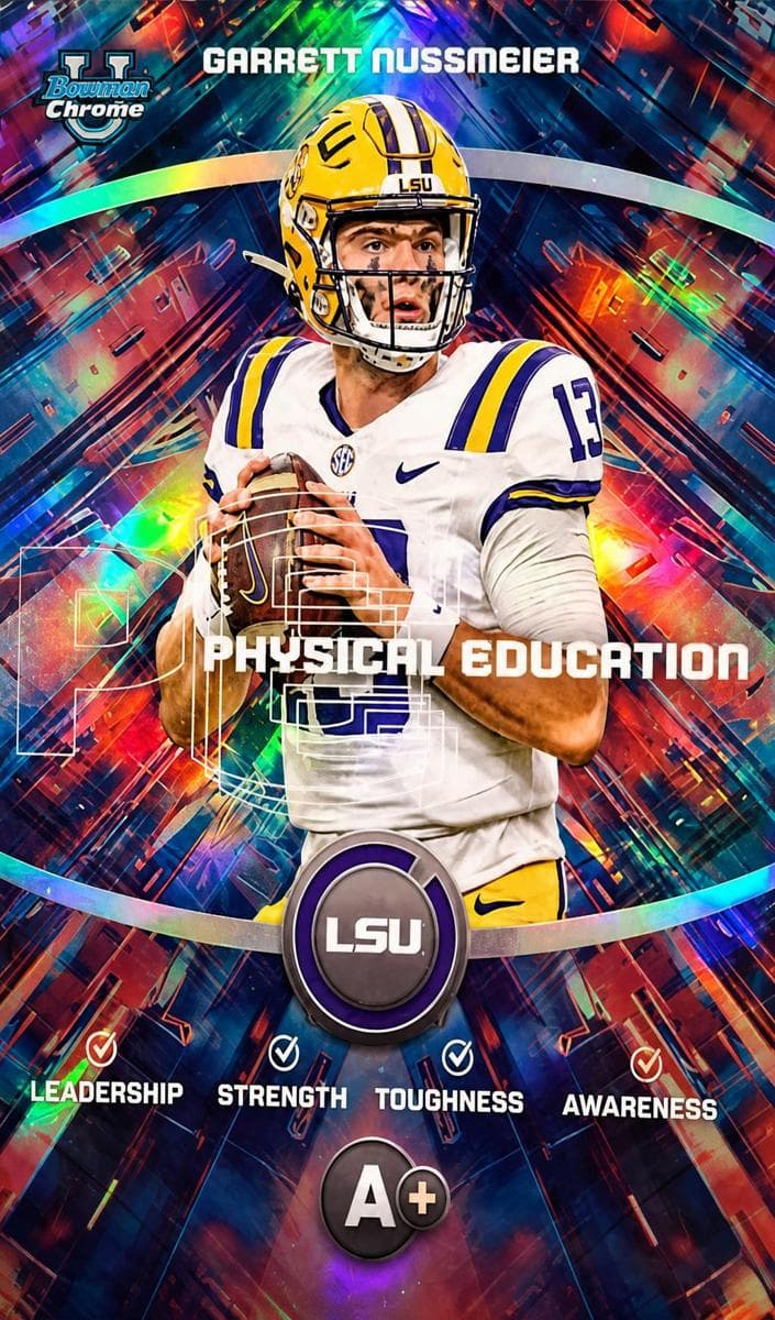 Garrett Nussmeier 2025 bowman Bowman University Chrome