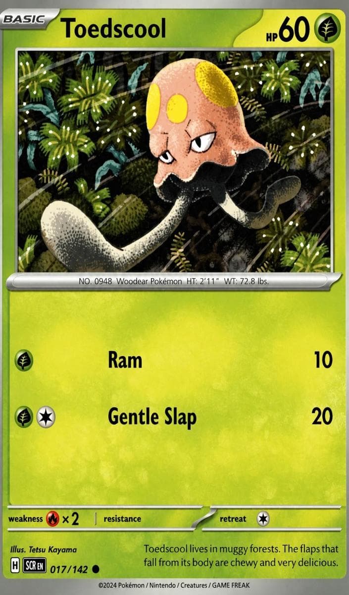 Toedscool trading card