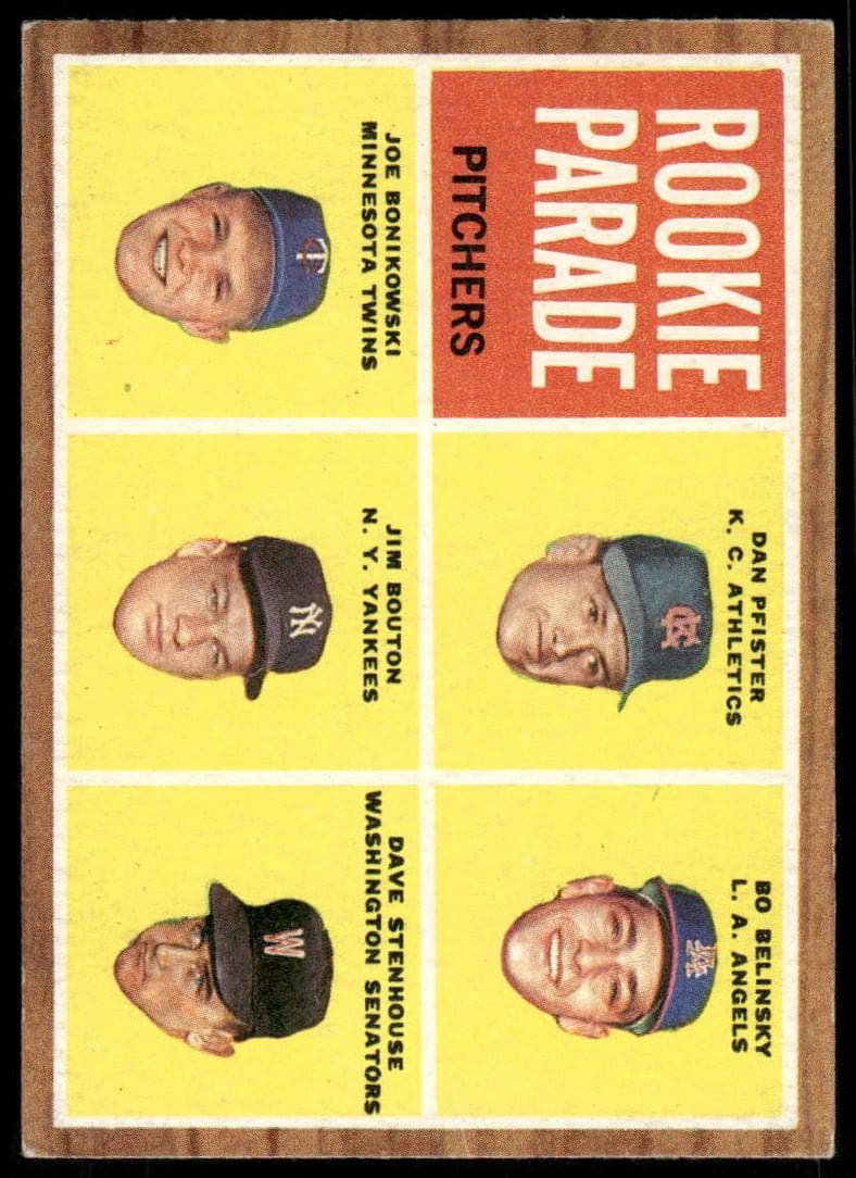 Rookie Parade Pitchers (Dan Pfister / Bo Belinsky / Joe Bonikowski / Jim Bouton / Dave Stenhouse) #592