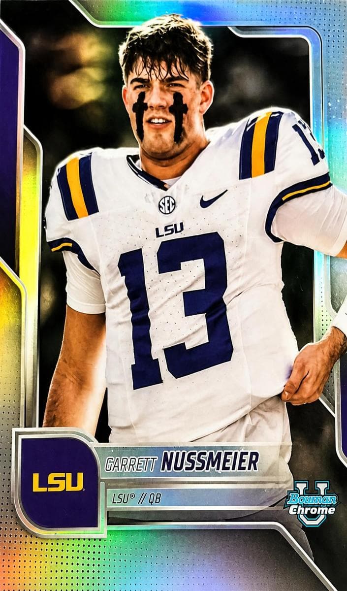 Garrett Nussmeier 2025 bowman Bowman University Chrome