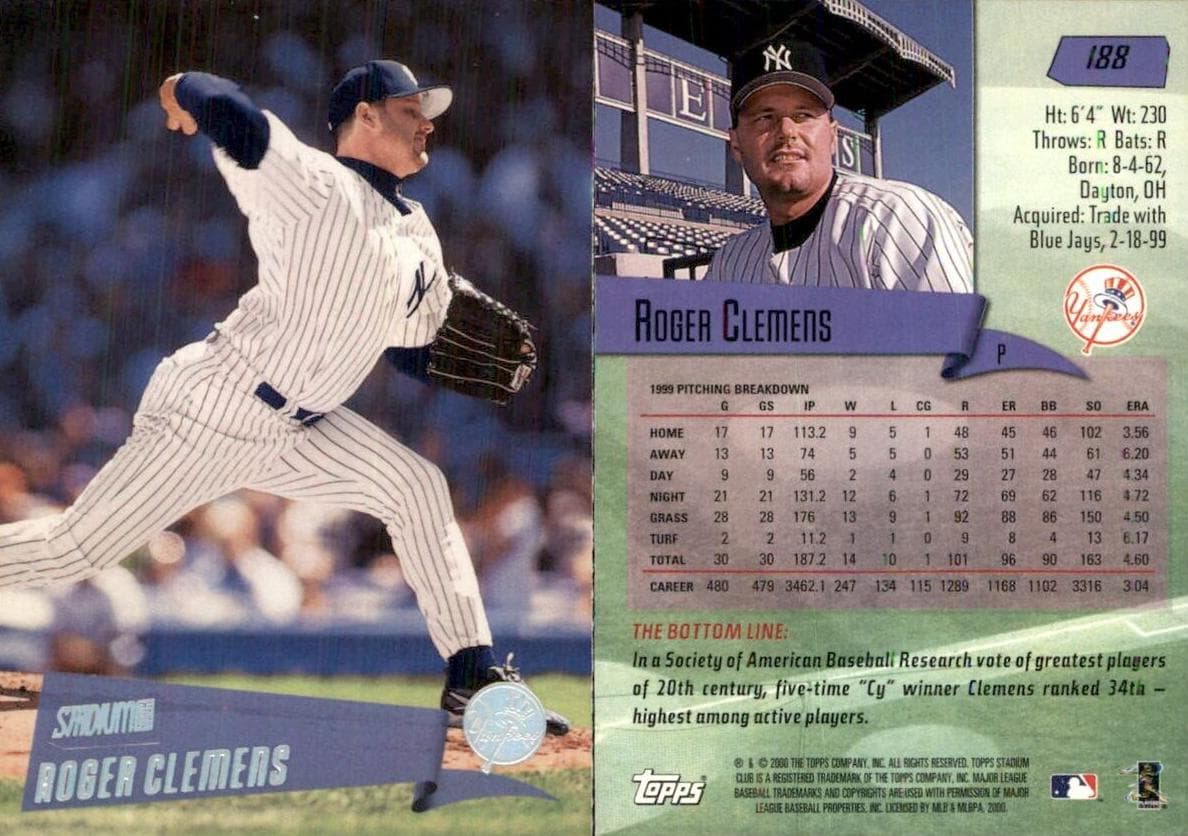 Roger Clemens 2000 unknown
