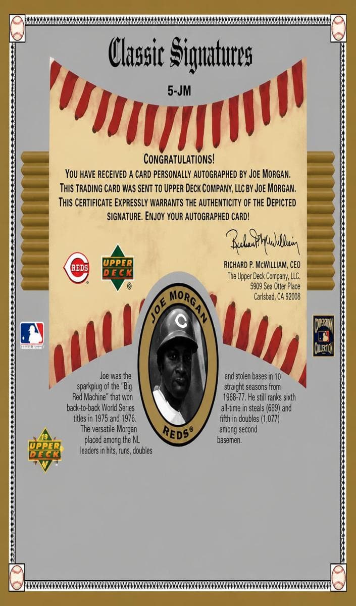 Joe Morgan 2002 upper-deck