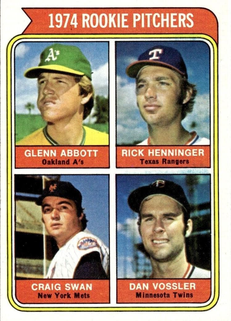 1974 Rookie Pitchers (Glenn Abbott / Rick Henninger / Craig Swan / Dan Vossler) #602