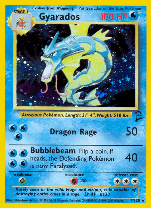 Gyarados 2000 Pokemon Base Set 2