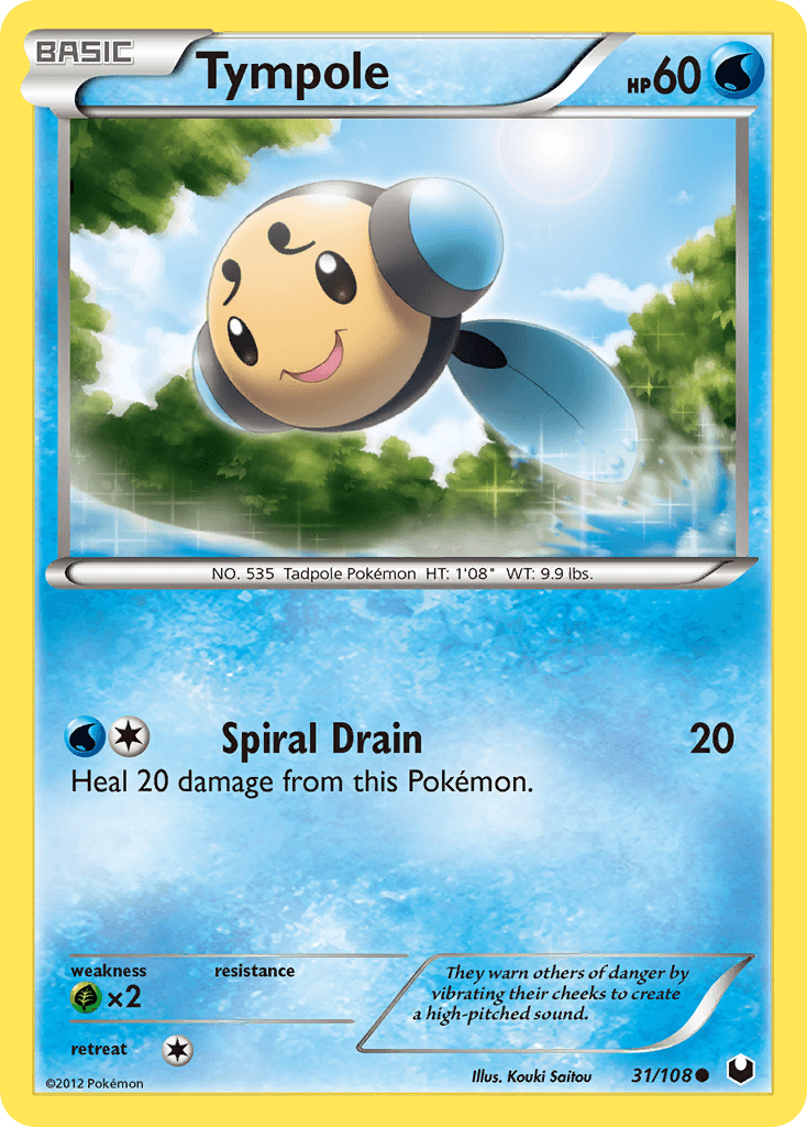 Tympole 2012 Pokemon Dark Explorers Reverse Holo