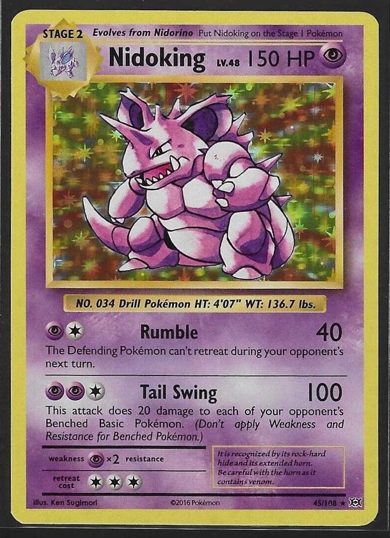 Nidoking trading card