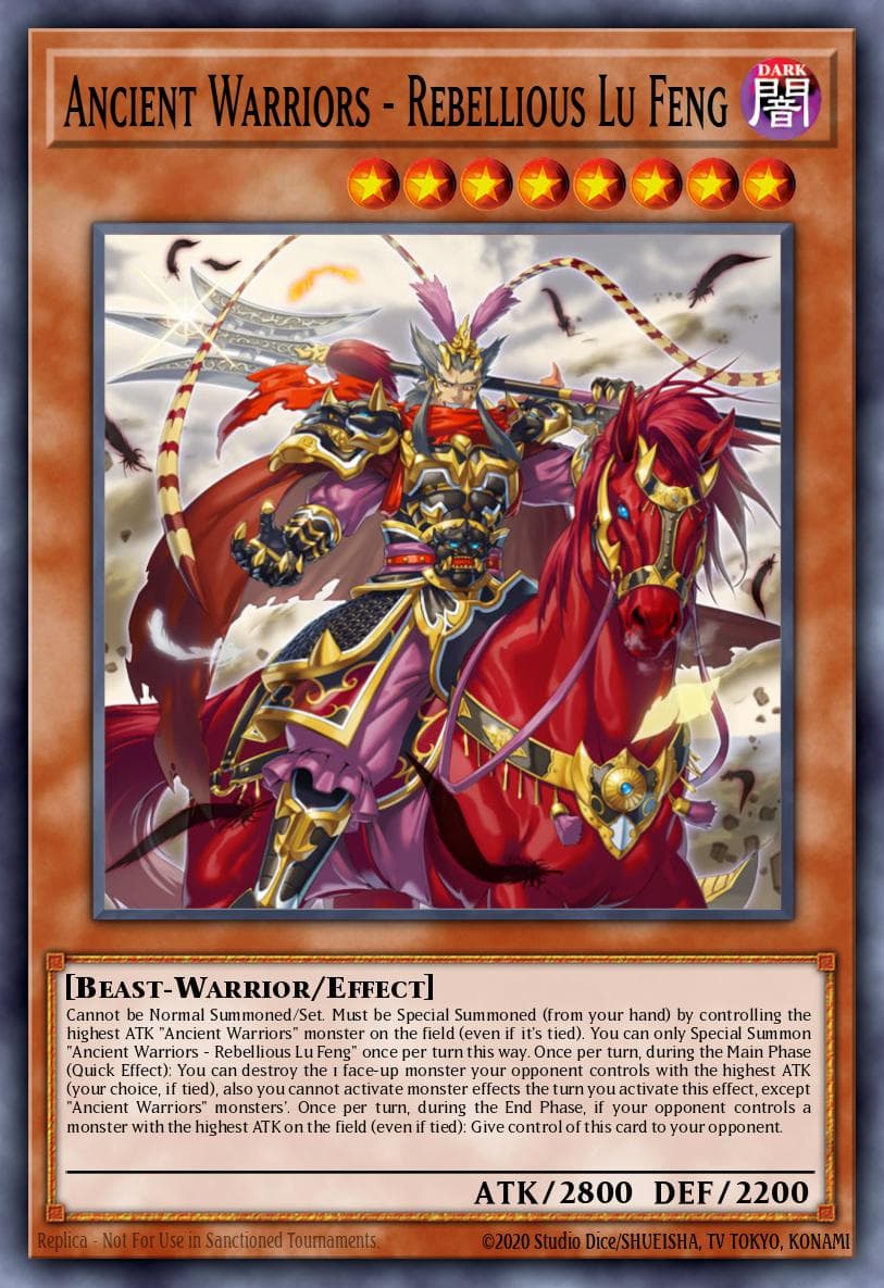 Ancient Warriors - Rebellious Lu Feng 2020 Yu-Gi-Oh!