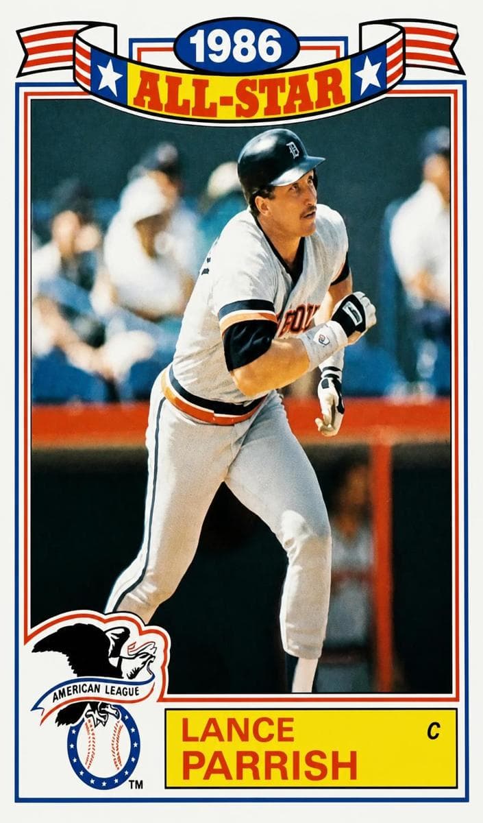 Lance Parrish 1987 topps Glossy All Stars
