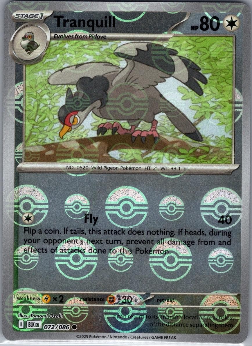 Tranquill trading card