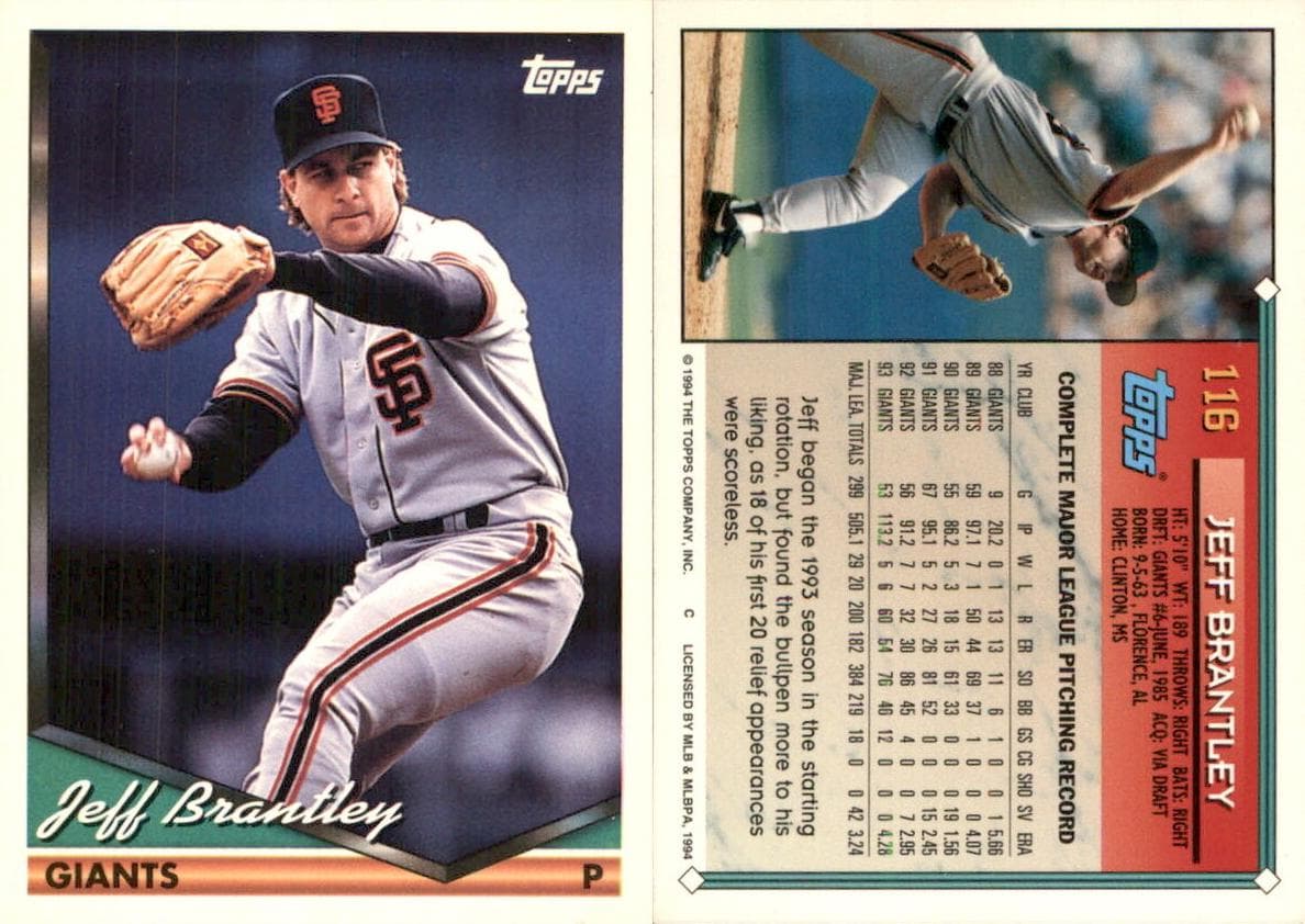 Jeff Brantley 1994 topps Topps
