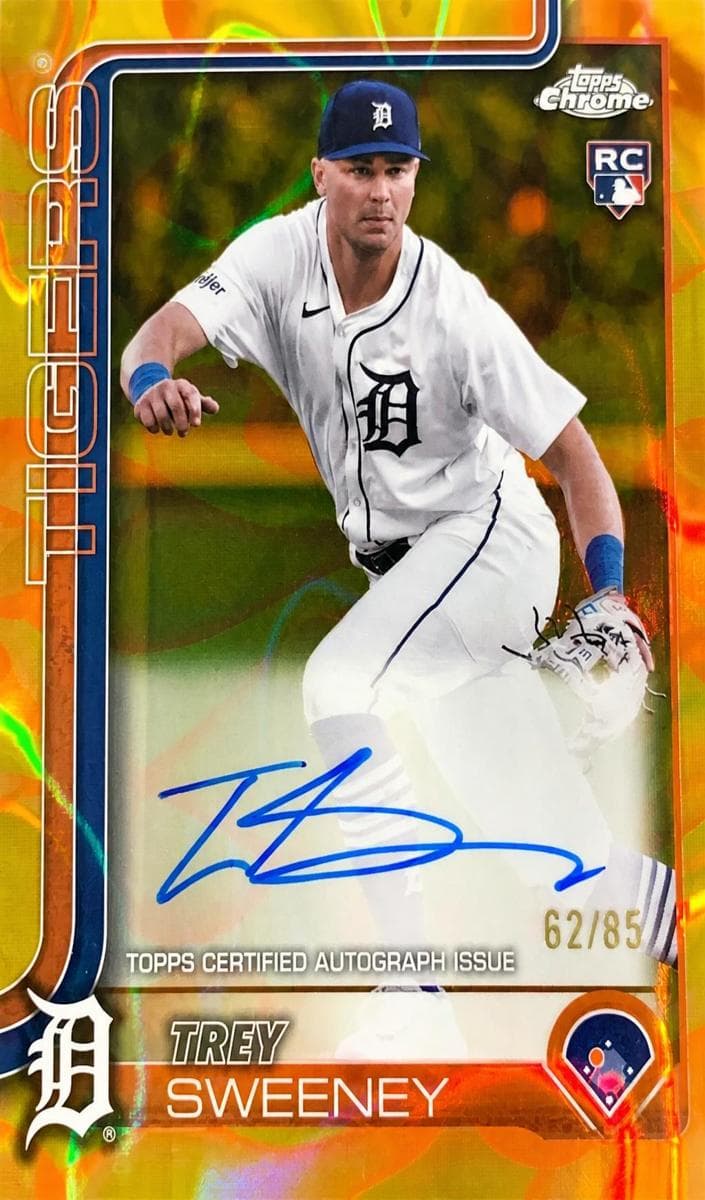Trey Sweeney 2025 topps Topps Chrome Update