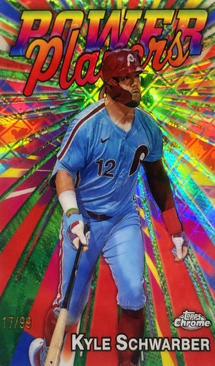 Kyle Schwarber 2025 topps Topps Chrome Logofractor Edition