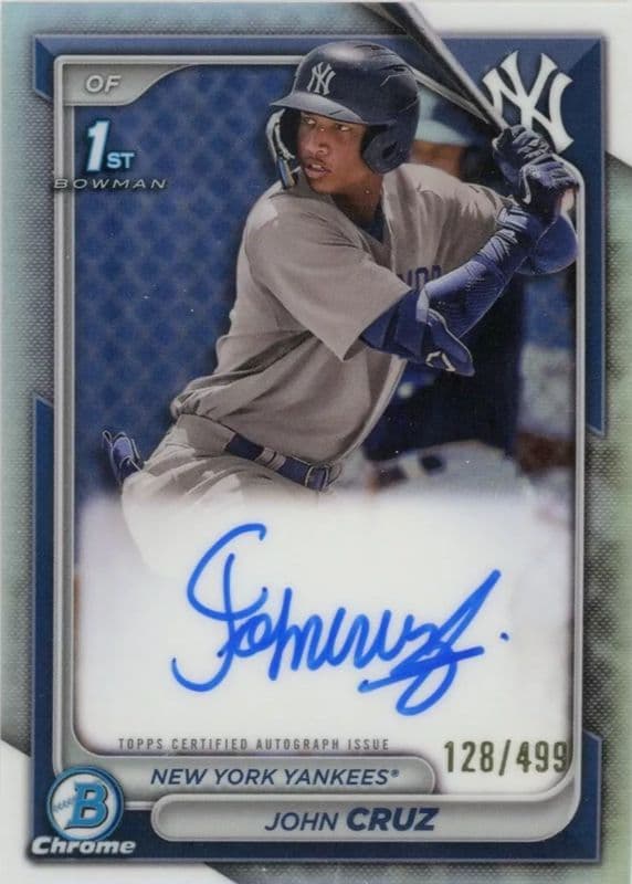 John Cruz trading card