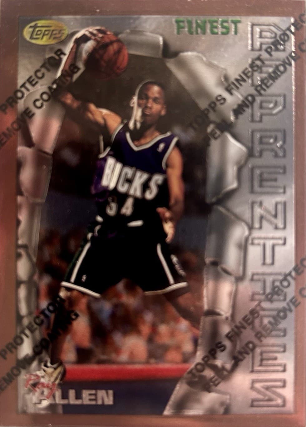 -97 Basketball RAY ALLEN (B) - 1996 Topps Finest
