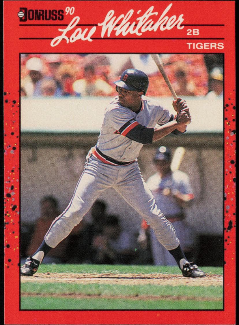 Lou Whitaker 1990 panini Donruss