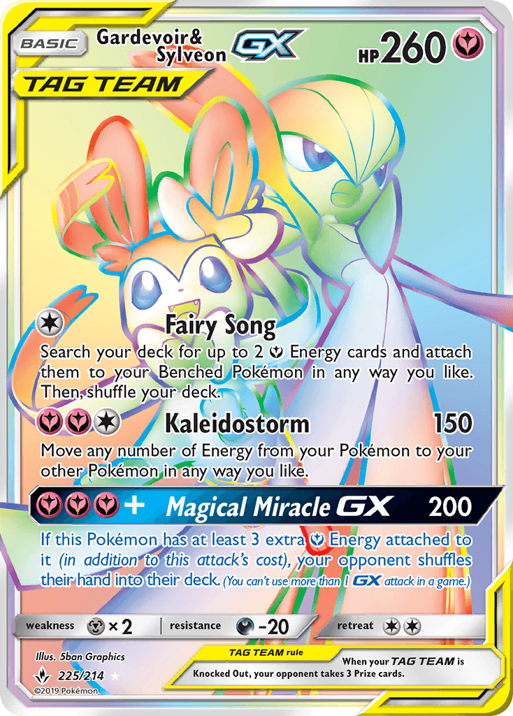 Gardevoir & Sylveon GX 2019 Pokemon Unbroken Bonds