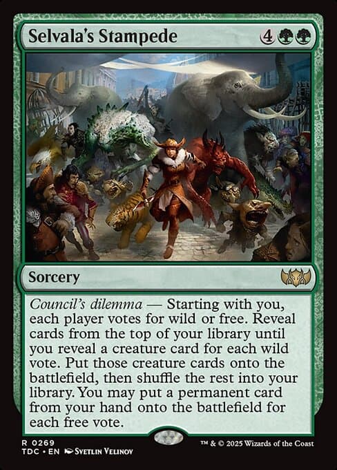 Selvala's Stampede 2025 Magic: The Gathering Tarkir: Dragonstorm Commander
