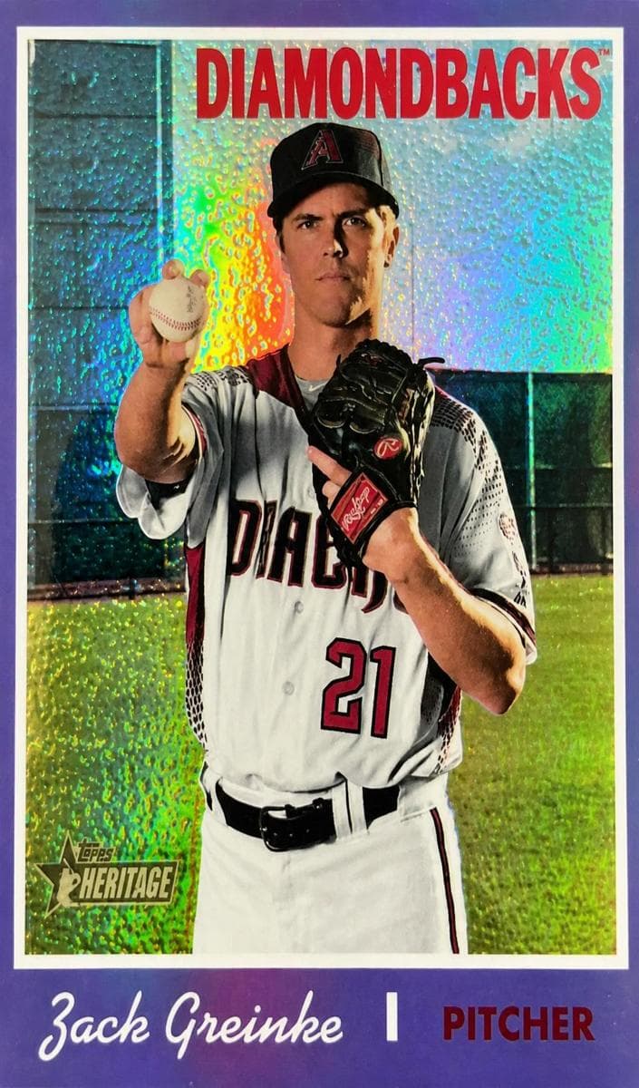 Zack Greinke 2019 topps Topps Heritage
