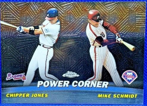 Power Corner (Chipper Jones / Mike Schmidt) 2001 topps Topps Chrome
