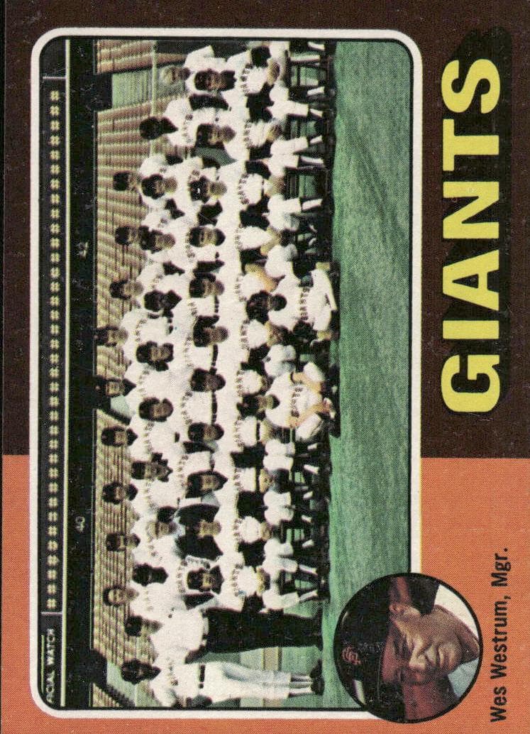 San Francisco Giants / Wes Westrum 1975 topps Topps
