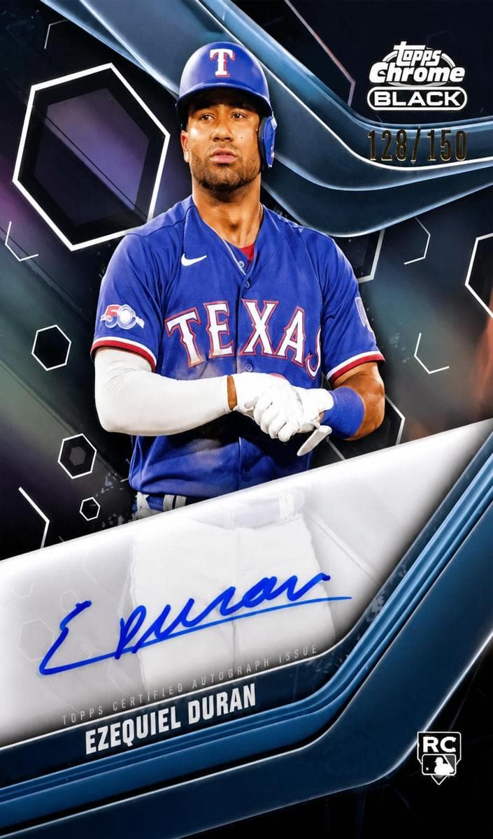 Ezequiel Duran 2023 topps Topps Chrome Black