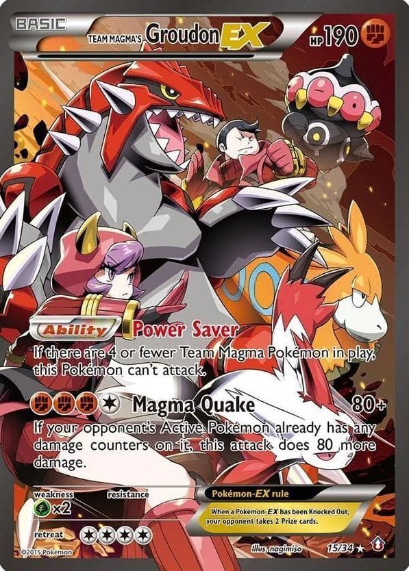 Team Magma's Groudon-EX #15