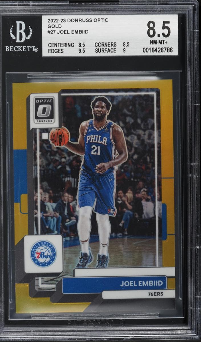 Joel Embiid 2022 panini Donruss Optic