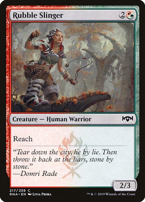 Rubble Slinger 2019 Magic: The Gathering Ravnica Allegiance